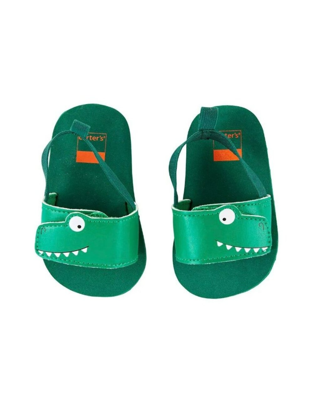 Carters Infant Croc Sandals 0-3M Green Multi Slip-On Shoes
